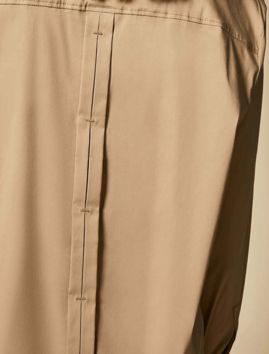 Marina Rinaldi Women's Camel Cotton-Blend Poplin Shirt