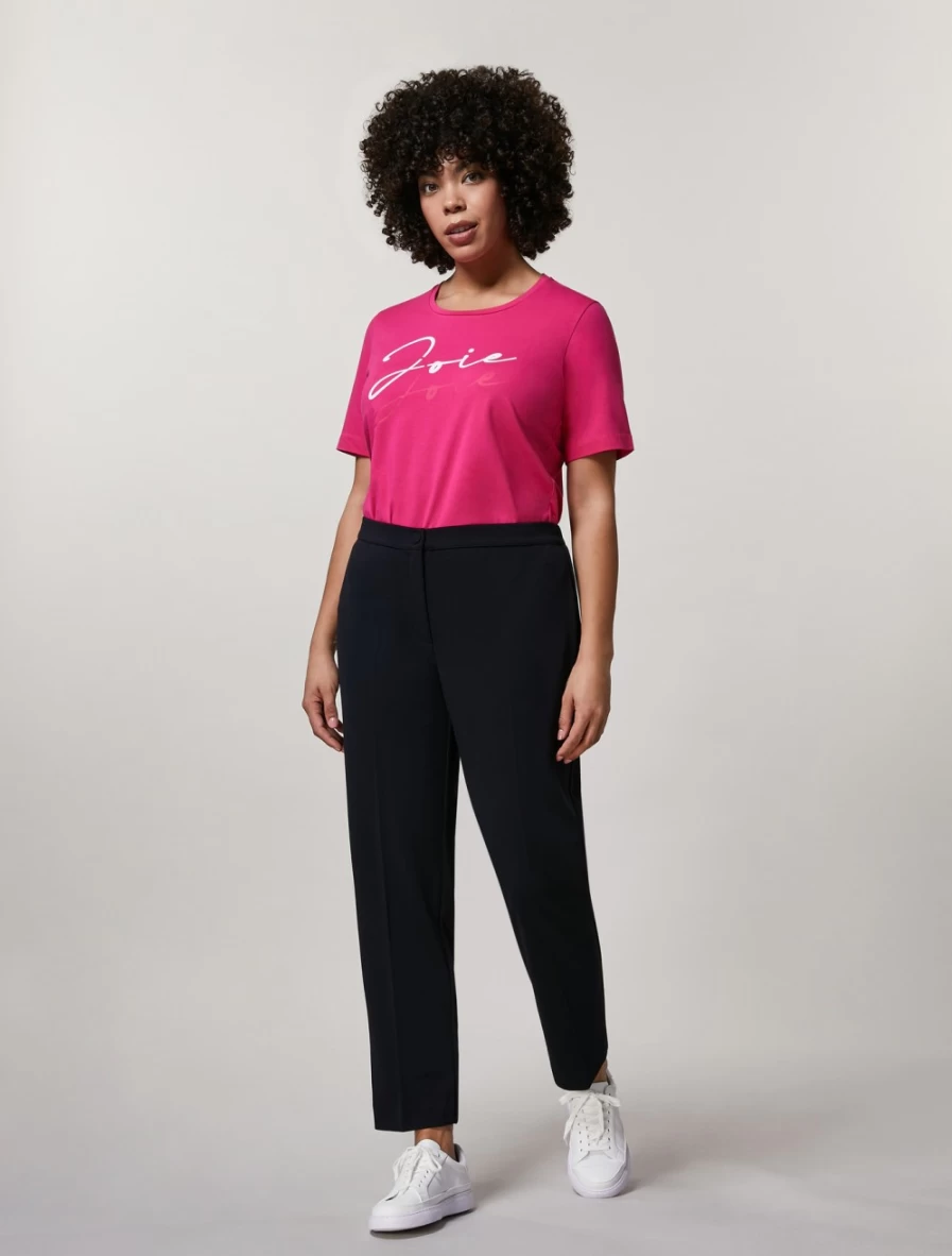 Marina Rinaldi Women's Slim-Fit Scuba Crepe Trousers in Dark Navy