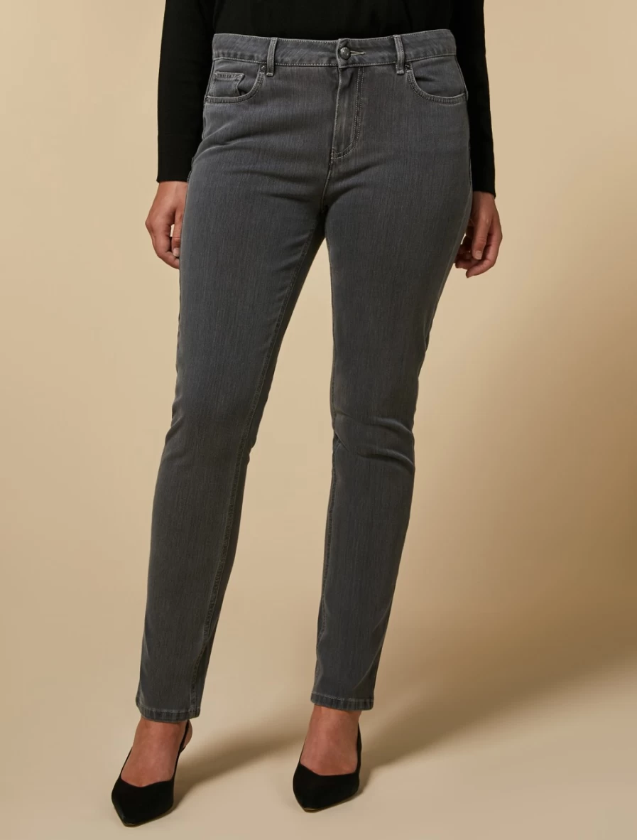 Marina Rinaldi Women's Light Grey Wonder Fit Jersey Denim Jeans