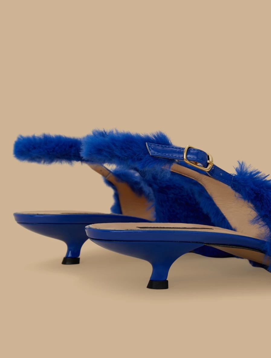 Marina Rinaldi Women's China Blue Slingback Court Shoes – Elegant Heels for Stylish Outfits