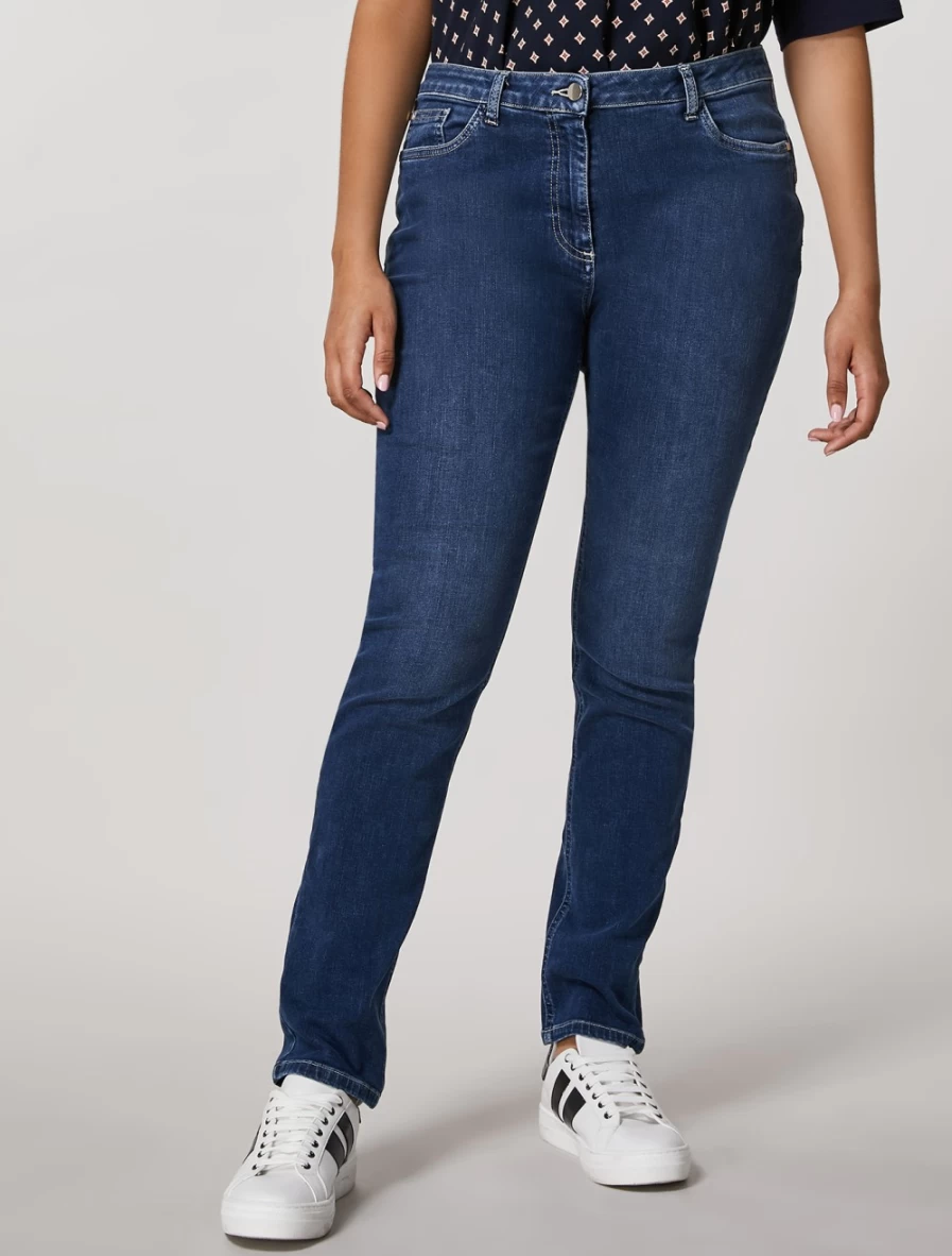Marina Rinaldi Women's Super Stretch Dark Navy Denim Trousers