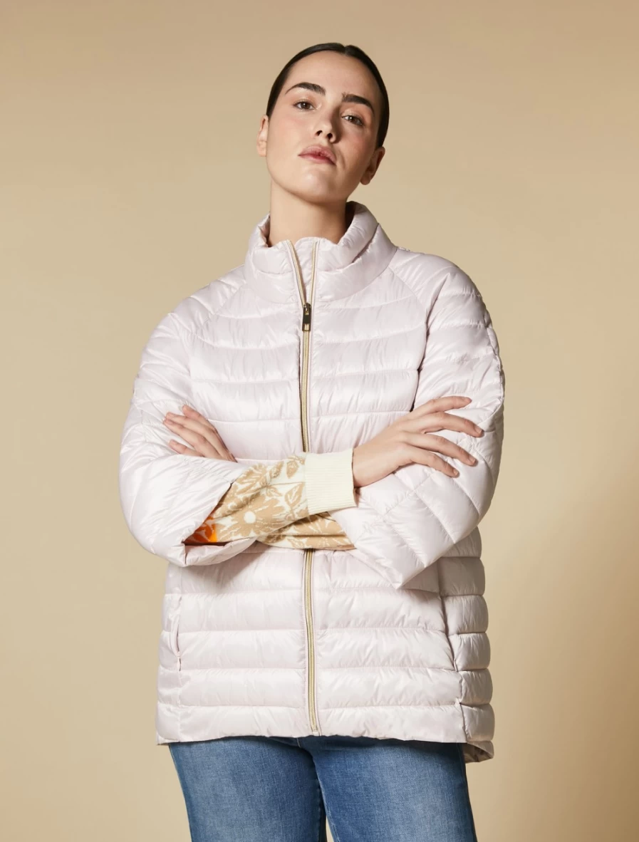 Women's Marina Rinaldi Lilac Quilted Down Jacket with Water-Repellent Feature