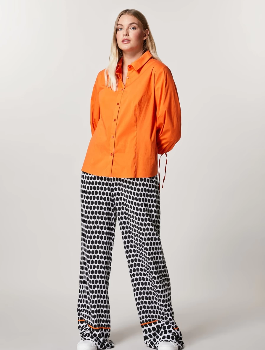 Marina Rinaldi Women's White Fluid Trousers in Viscose and Cupro Fabric