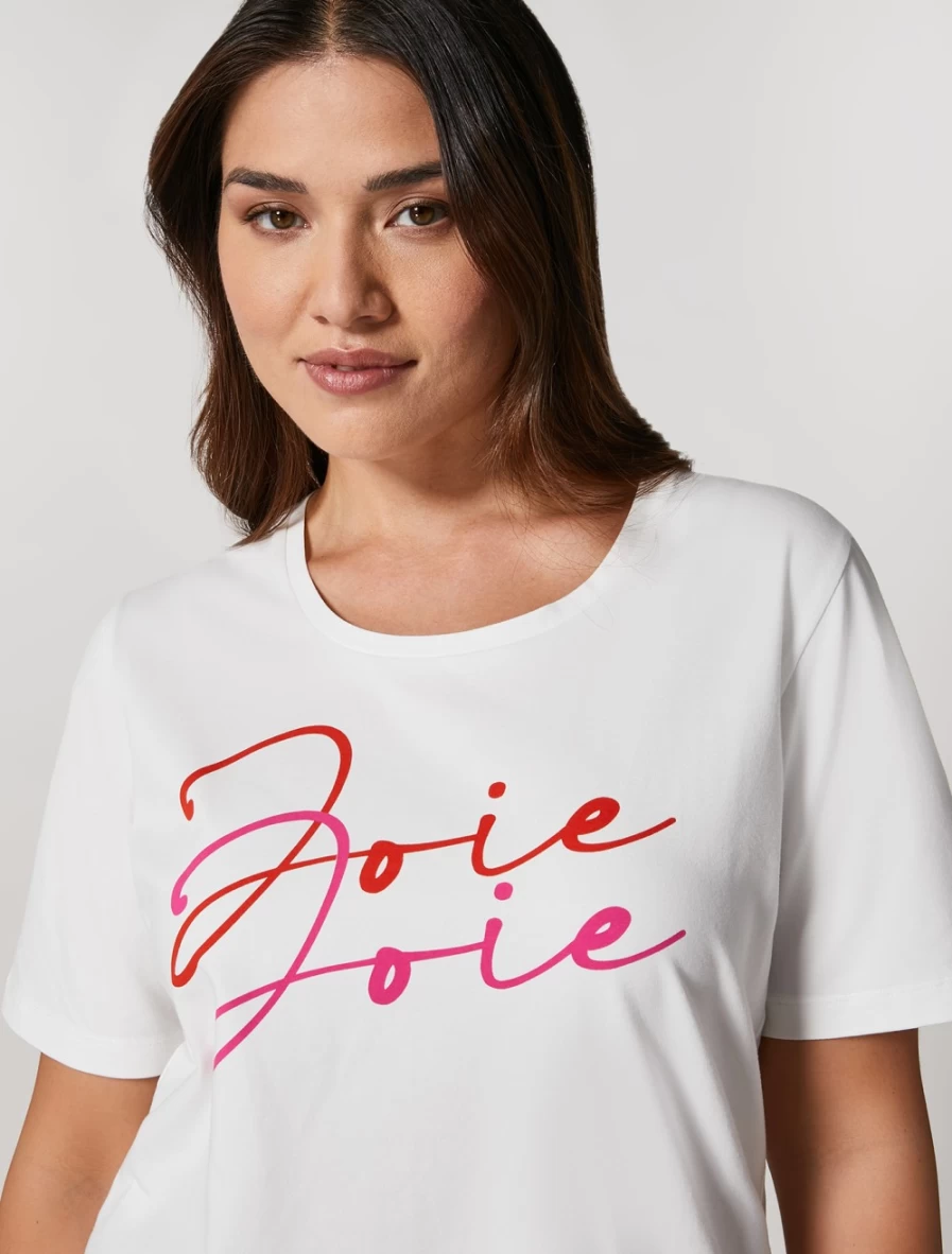 "Marina Rinaldi Women's White Cotton Jersey T-Shirt"