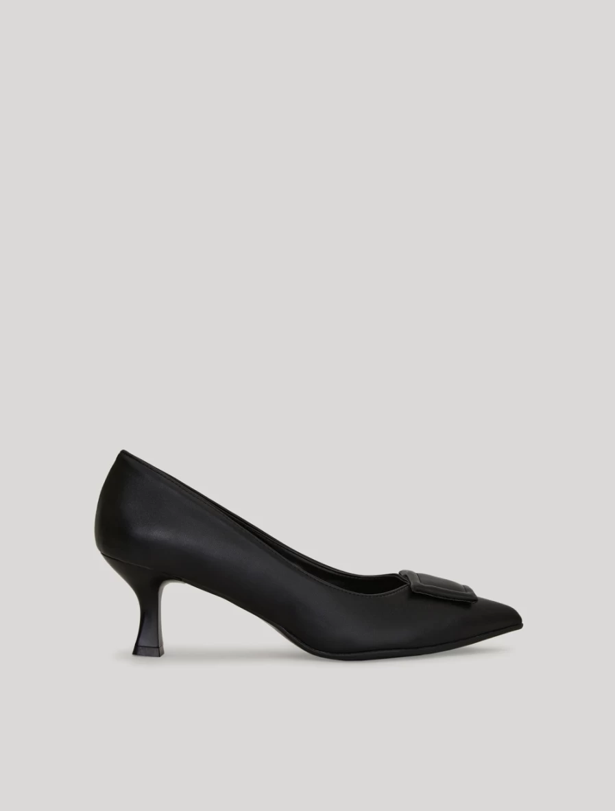 Marina Rinaldi Women's Black Nappa Leather Court Shoes