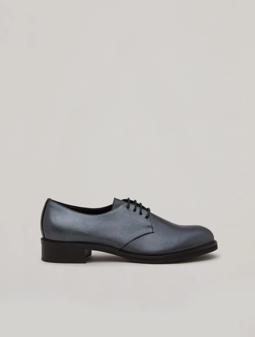 Marina Rinaldi Women's Medium Grey Metallic Leather Shoes