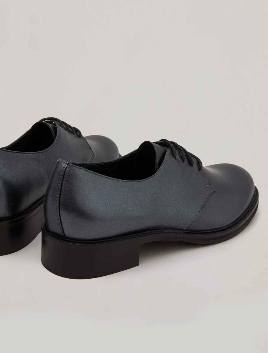 Marina Rinaldi Women's Medium Grey Metallic Leather Shoes