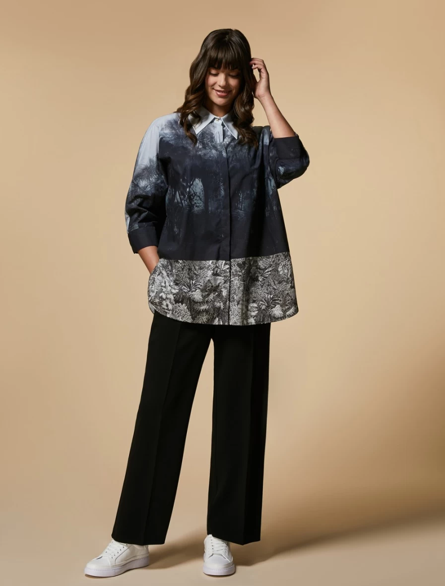 Marina Rinaldi Women's Black Triacetate Trousers