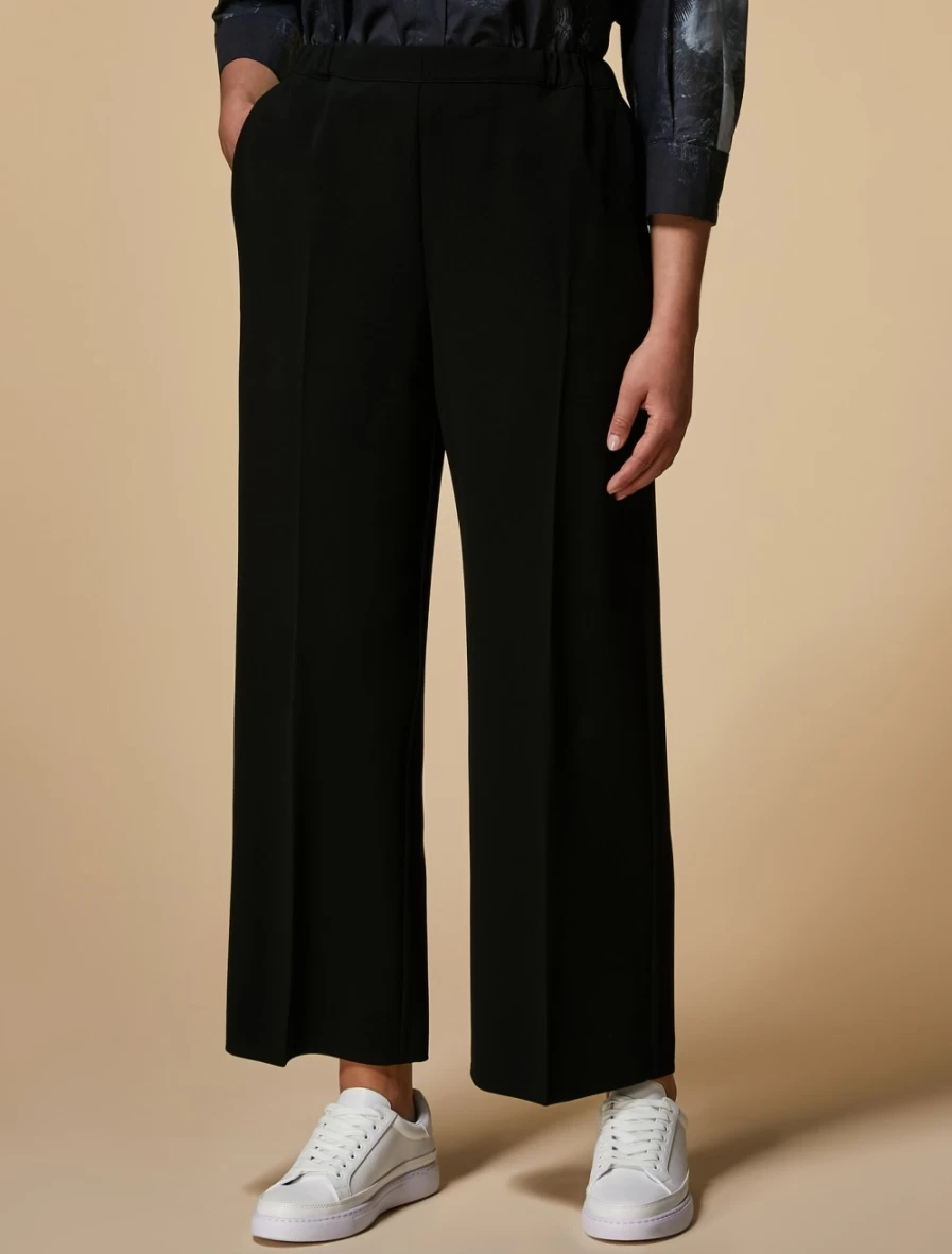 Marina Rinaldi Women's Black Triacetate Trousers