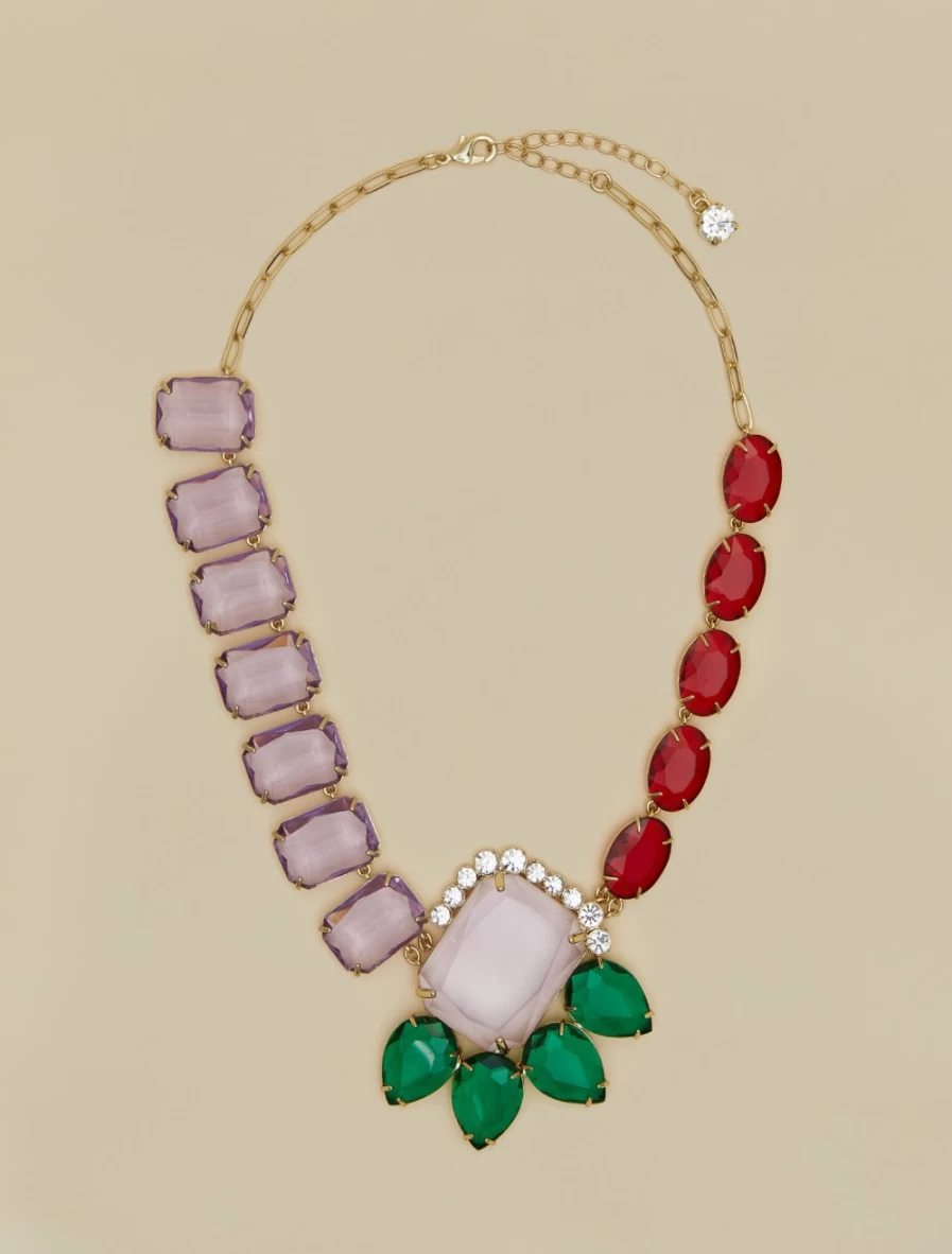 Marina Rinaldi Women's Red Crystal-Adorned Macro Necklace