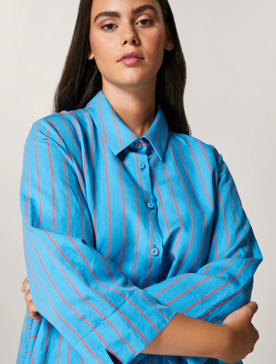"Marina Rinaldi Women's Turquoise Viscose Tunic Top"