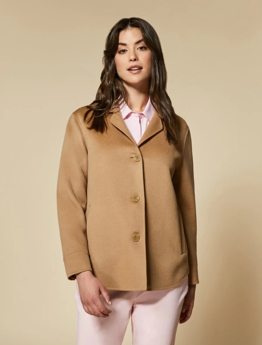 Marina Rinaldi Women's Camel Wool & Cashmere Double-Face Jacket