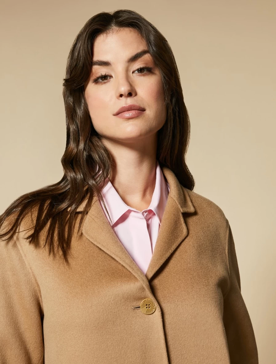Marina Rinaldi Women's Camel Wool & Cashmere Double-Face Jacket