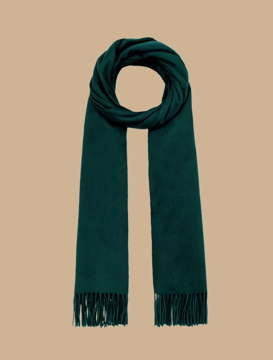 Marina Rinaldi Women's Green Pure Cashmere Stole Wrap Scarf