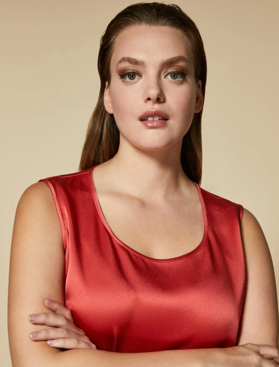 Marina Rinaldi Women's Frisottino Top in Red